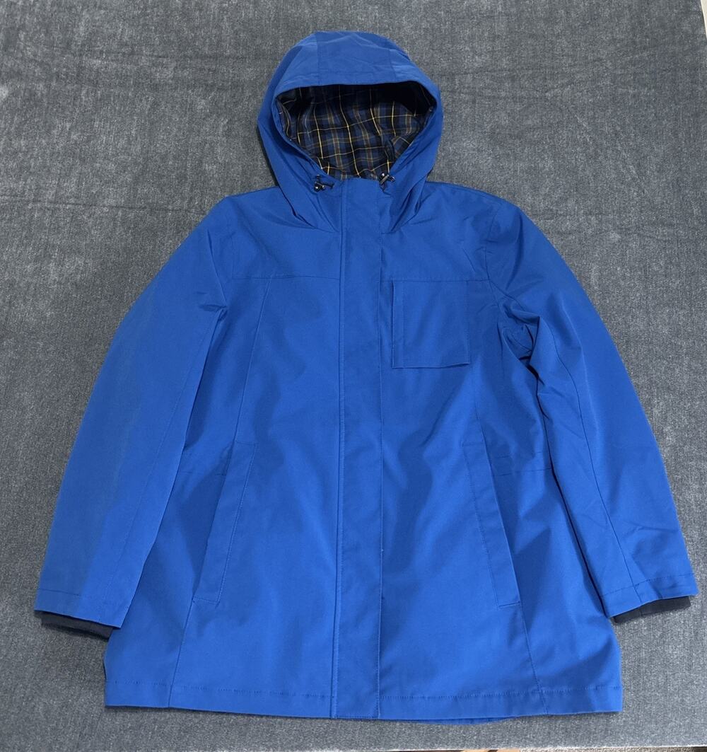 Pendleton Women's Blue Long Sleeve Hooded Full-Zip Rain Jacket Size XL